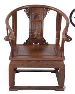Mahogany Ming and Qing Crown Armchair