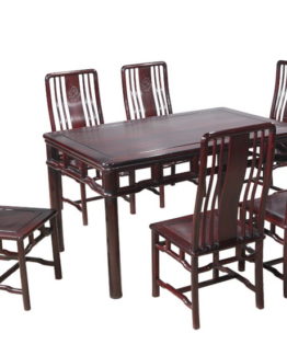 black ebony dining set 6 chairs